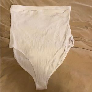 Cream Ribbed Bodysuit NEVER WORN